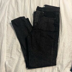 NWOT- Loft Black Sparkly (Shiny) jeans
